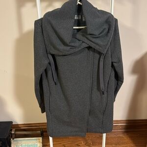 Zella high collared long sweatshirt cardigan jacket